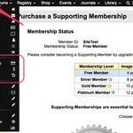My Account Buy a Supporting Membership screensho